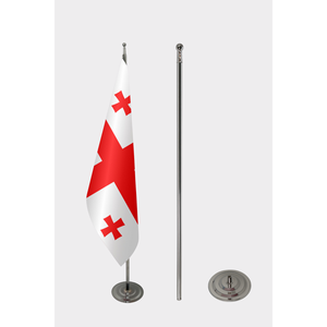 Bandera Oficial de Georgia para Interiores, Bandera Personalizada del Mundo, Impresión Digital, Material de Poliéster de Seda, Asta de Fibra de Vidrio y Aluminio, Logotipo Personalizado - Product Image 2