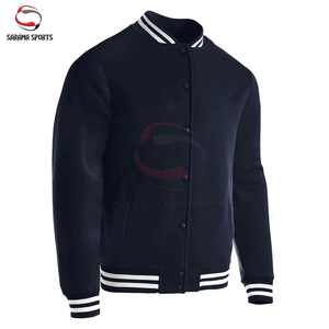 Chaquetas de Béisbol Vintage Personalizadas con MOQ Bajo para Hombre, Chaqueta Varsity de Cuero Bordada con Logotipo, Chaqueta Varsity al por Mayor - Product Image 1
