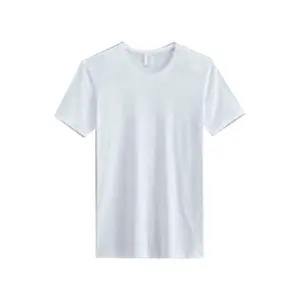T-shirt à manches courtes et col blanc pour homme, de haute qualité, destiné à l'exportation, pas cher, Logo personnalisé, du Bangladesh, 100%