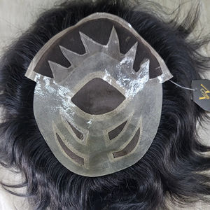 Peluca de encaje frontal Apollo de alta calidad, postizo Remy, sistema de reemplazo de cabello indio negro Natural - Product Image 3