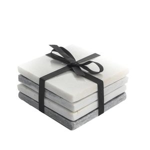 Posavasos de piedra de mármol blanco hexagonal de diseño moderno de Venta caliente Producto superior para Navidad en esteras y almohadillas Género - Product Image 3