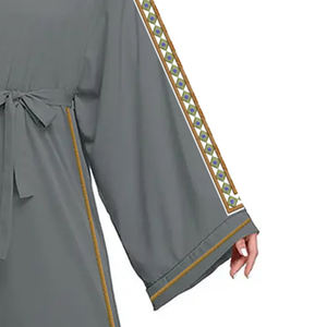 Robe en mousseline de soie droite modeste pour femmes musulmanes printemps à la mode prière abaya vêtements de qualité originale en gros décontracté islamique - Product Image 2