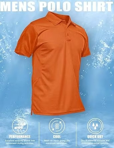 Custom Printed Polo <b>Shirt</b> Mens Breathable Performance Polo <b>T</b> <b>Shirt</b> for Sale - Product Image 2