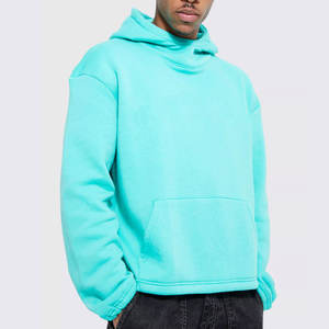 Sudadera con capucha de lana bordada de mezcla de poliéster y algodón de gran tamaño para otoño 100% de pana - Product Image 4