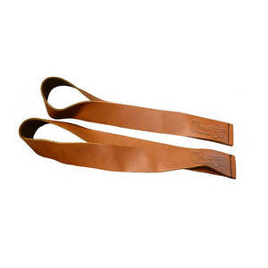 Sangles d'haltérophilie unisexes en cuir de vachette véritable - Product Image 1