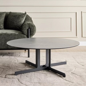 Grande table contemporaine d'exposition en métal Table centrale de couleur noire de qualité supérieure Table basse moderne pour le salon - Product Image 3