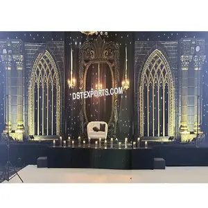 Hollywood Theme Wedding Party Stage Decor Dream Wedding Night Function FRP Stage Outdoor Wedding Reception Party Stage
