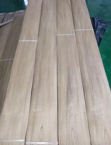 Chapa de madera de roble blanco de lujo, 0,45 MM de espesor, corte en cuarto/grano recto, para muebles/pisos/puertas/gabinetes/cofres - Product Image 2