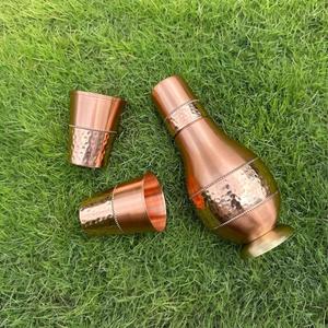 ขวดน้ำทองแดงทำด้วยมือขวดน้ำพร้อมแก้วทำจากทองแดงบริสุทธิ์สำหรับใช้ในชีวิตประจำวันและในสำนักงาน - Product Image 5