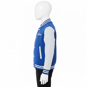 Chaqueta universitaria de chenilla Lisa personalizada para hombre, chaqueta de béisbol de cuero Pu con bordado de parche de alta calidad - Product Image 2