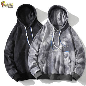 Sweat à capuche anti-rétrécissement de haute qualité pour hommes, lavage à l'acide, impression bouffante personnalisée, sweats brodés en détresse pour l'hiver - Product Image 2