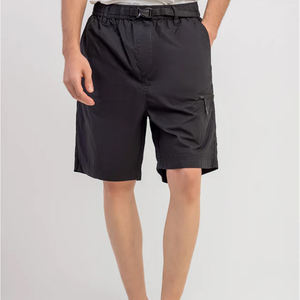 กางเกงขาสั้นเล่นกีฬาเอวสูงสำหรับผู้ชายกางเกงขาสั้นออกกำลังกายสีพื้นแห้งโอเวอร์ไซส์ผลิตโดยผลิตภัณฑ์ huzaifa - Product Image 1