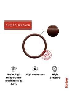 Katon FKM O Anillos JIS P19 2,4mm x 19mm x 23,8mm ORV Marrón 75 Shore A Sellos Productos - Product Image 3