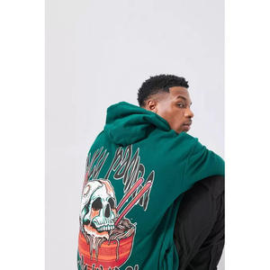 À la mode nouveauté 100% français éponge coton personnalisé imprimé sweats à capuche 3D avant côté bouffant sweats à capuche broderie Logo hiver 6XL - Product Image 2