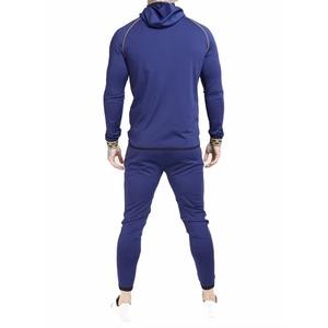 Fabricant de survêtements OEM ODM, avec logo imprimé, survêtements de sport unisexes, ajustés et personnalisés en couleur noire, survêtements de sport pour hommes - Product Image 3