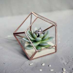 Classique De Luxe En Verre Bijoux Anneau Boîte En Gros Anneau Collier Pendentif Bracelet Bijoux Anneau Boîte Pour Fiançailles Verre Boîte En Métal - Product Image 5