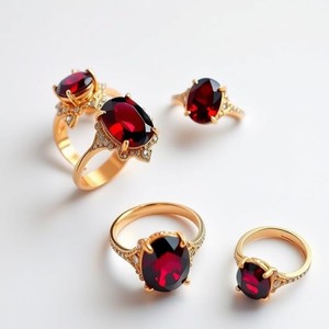 Anillo de compromiso rojo de Plata de Ley 925, anillo de compromiso de granate rojo, regalo para su anillo de compromiso - Product Image 2