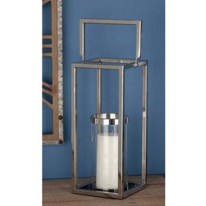 Grande structure moderne or métal bougie lanterne grandes lanternes géométriques décoratives pour intérieur extérieur maison jardin décor de mariage - Product Image 1