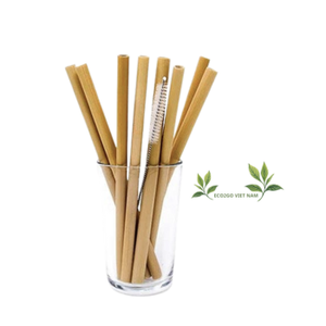 Biodegradable Bamboo <b>Straws</b> Replace <b>Disposable</b> Plastic <b>Straws</b>/ Bamboo Drinking <b>Straws</b> Set With Brush Cleaning in ECO2GO VIETNAM - Product Image 1