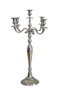 5 bougies candélabres en argent clair Décoration de mariage et pot de bougie unique - Product Image 4