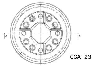 Macetas de vivero de plástico reciclado CGA de alta calidad, 23 cm de diámetro, 6,5 L, varios colores, diseño redondo para plantas hechas de PP - Product Image 4