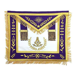 Tablier de décoration maçonnique brodé de haute qualité Votre propre conception Tablier de maître maçonnique - Product Image 4