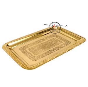 ถาดรองจานทองเหลืองสุดหรูถาดเสิร์ฟขนาดมาตรฐานพร้อมดีไซน์หรูหราสำหรับของขวัญอีสเตอร์ - Product Image 2