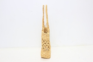 Sacs à main fourre-tout décontractés en paille faits à la main de style plage avec fermeture à glissière Sacs à bandoulière quotidiens en jacinthe d'eau écologiques - Product Image 3