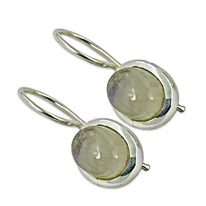 Boucles d'oreilles pendantes en argent 925 avec pierre de lune pour femmes - Product Image 1