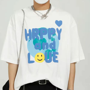 T-shirts personnalisés pour hommes en polyester et coton de haute qualité, séchage rapide et respirant, commandes en gros, impression en relief - Product Image 4