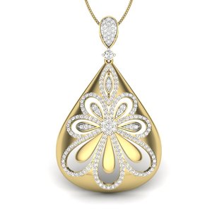 Ishi Diamonds 14K Gold Bella Drop Lab Grown Diamond Pendant Luxury Diamond Charms - Product Image 1