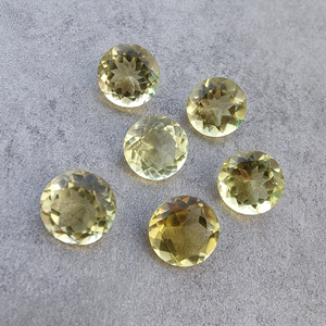 Chanh tự nhiên thạch anh hình tròn mặt cắt đá quý hiệu chuẩn AAA + chất lượng bán buôn Cabochon, kích cỡ tùy chỉnh có sẵn - Product Image 3