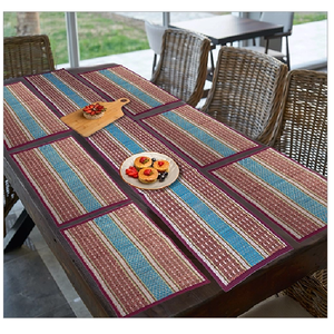 Tapis de Table rectangulaire en coton biologique, antidérapant, 100% coton biologique, certificat GOTS, personnalisé, vente en gros, haute qualité, écologique, OEM, nouvelle collection - Product Image 2