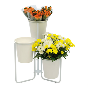 Ensemble de 3 vases en plastique Flora avec vases - Product Image 2