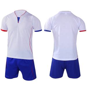 Conjunto de camiseta de fútbol con impresión por sublimación personalizada camiseta de fútbol personalizable de color azul para hombre - Product Image 2