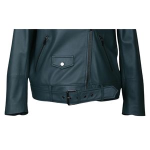 Women <b>Sheep</b> <b>Skin</b> Genuine Woolen Zipper Solid Eco-Friendly Premium Quality Custom Made Stylish Windproof Winter Motorcycle <b>Jacket</b> - Product Image 5