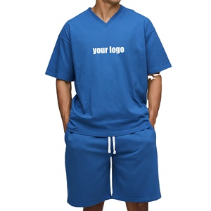 Ensemble T-shirts et shorts d'été délavés style délavé à l'acide pour hommes - Product Image 1