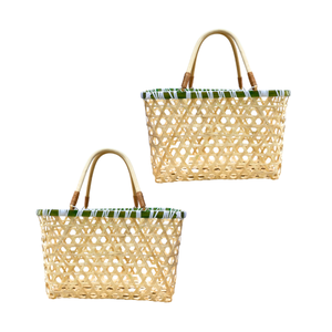 CESTA DE REGALO DE BAMBÚ DE Paja Ecológica Duradera, elegante y perfecta para cualquier ocasión Embalaje de cestas de regalo - Product Image 1