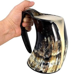Tasse à corne à boire Viking Tasse de style ange polie naturelle faite à la main avec logo personnalisé pour les vrais amoureux et accessoires Vikings - Product Image 4