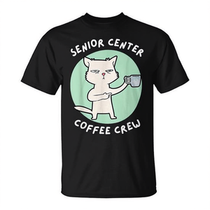 Camiseta de la abuela y el abuelo gatos para el Centro de Personas Mayores, camiseta promocional personalizable para el equipo de café - Product Image 2