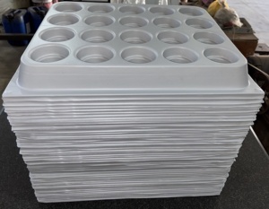 Plateaux d'emballage en plastique blanc de qualité alimentaire durables et élégants, une solution de stockage durable et élégante - Product Image 2
