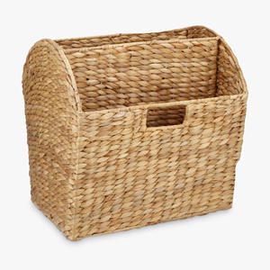 Sustainable Water Hyacinth Box Magazine <b>File</b> <b>Storage</b> Box Desktop Organization Brochure Holder Stand for Office Workplace - Product Image 1