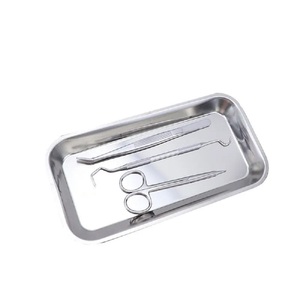 Fournitures d'instruments de laboratoire en gros Plaque carrée Plateaux médicaux dentaires Plateau multifonctionnel en acier inoxydable - Product Image 4