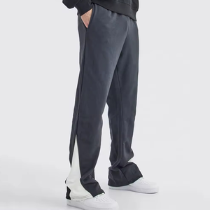 <b>Wholesale</b> Light-Weight 100% Cotton <b>Flared</b> <b>Sweatpants</b> Stretchable Mid-Waist Casual Style - Product Image 4