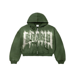 Pull à capuche unisexe personnalisé avec son propre logo, dernière conception, haute qualité, poids lourd 100% coton - Product Image 3