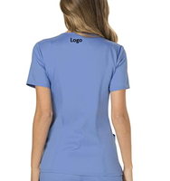 Haut de travail en jersey infroissable pour femmes, style faux-entrecroisé, vente en gros, lot disponible, Bangladesh, pas cher, confortable