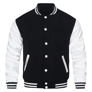 College Baseball Varsity <b>Jacket</b> for <b>Men</b> Thin Stand Collar Custom Front Logo Printing Quilted Winter Wear - Product Image 3