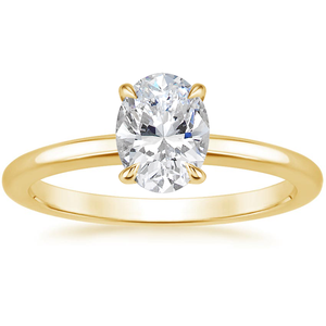 925 Silver Lab Grown Diamond <b>Ring</b> Set Classic Oval Shape Fine Engagement Wedding Promise <b>Ring</b> for Bezel Setting Anniversary - Product Image 6