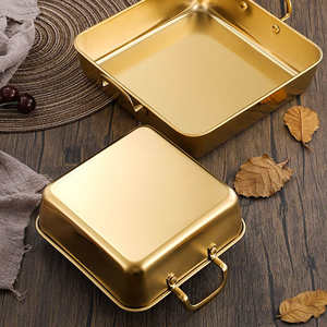 Bandeja Metálica para Servir con Asas Laterales para Cocinar, Hornear, Hogar, Hotel, Restaurante, Cocina, Uso Comercial, Resistente y Duradera, de Grado Profesional - Product Image 3