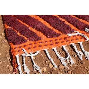 Tapis en soie de laine berbère marocain fait à la main Boho Kilim pour chambre à coucher salon hôtel adolescents abstrait rectangulaire pour couloir - Product Image 3